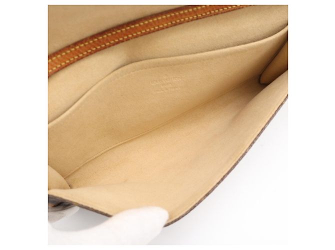 Louis Vuitton Monogram Pochette Twin GM M51852 Borsa a Tracolla Marrone Beige - vista 13