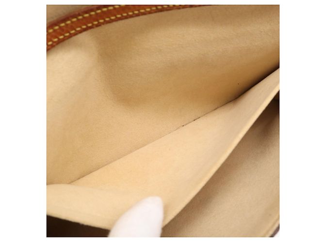 Louis Vuitton Monogram Pochette Twin GM M51852 Borsa a Tracolla Marrone Beige - vista 14