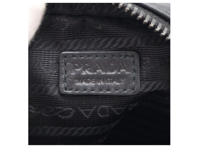 Mini borsa a tracolla Prada con logo triangolare Nero - vista 14