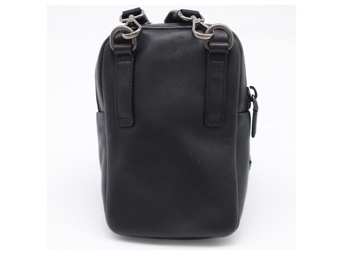 Mini borsa a tracolla Prada con logo triangolare Nero - vista 2