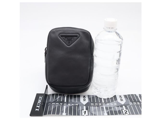 Mini borsa a tracolla Prada con logo triangolare Nero - vista 3