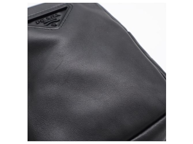Mini borsa a tracolla Prada con logo triangolare Nero - vista 4