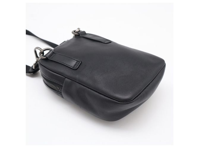 Mini borsa a tracolla Prada con logo triangolare Nero - vista 6