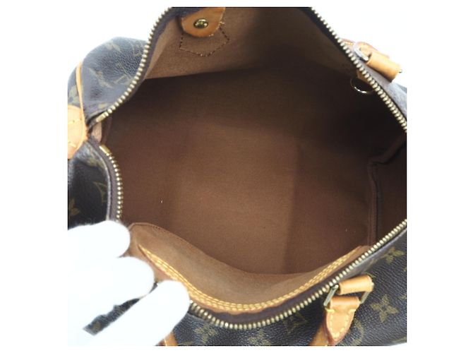 Borsa Louis Vuitton Monogram Speedy 30 Marrone Beige - vista 11