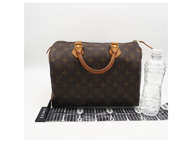 Borsa Louis Vuitton Monogram Speedy 30 Marrone Beige - vista 3