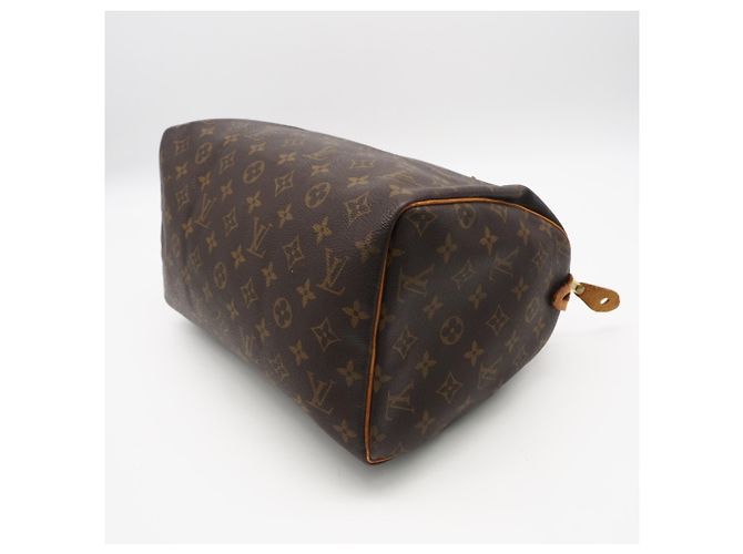 Borsa Louis Vuitton Monogram Speedy 30 Marrone Beige - vista 7