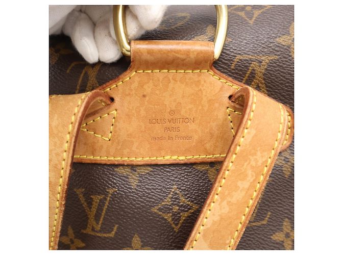 Borsa a tracolla Louis Vuitton Monogram Montsouris MM Marrone Beige - vista 13