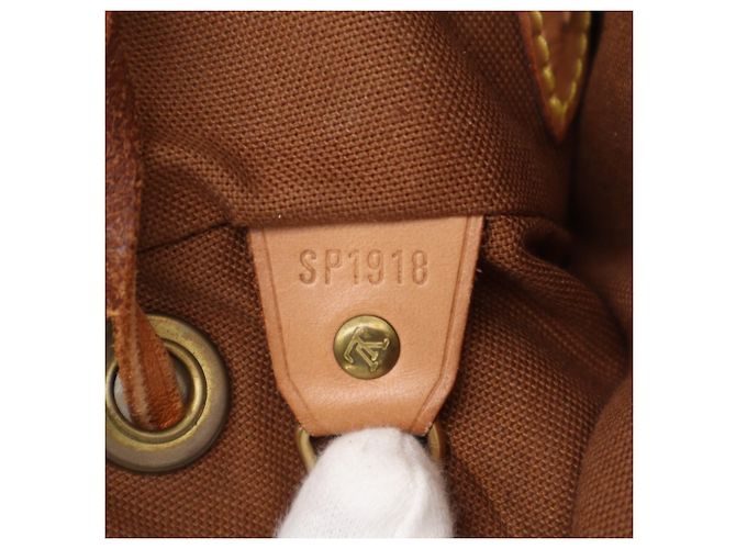 Borsa a tracolla Louis Vuitton Monogram Montsouris MM Marrone Beige - vista 14