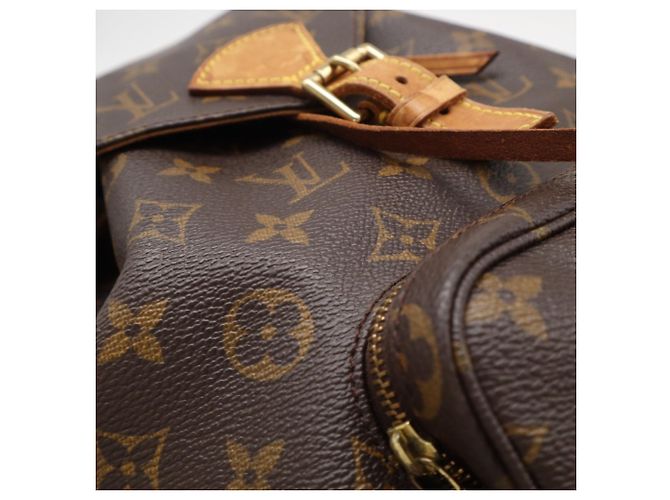 Borsa a tracolla Louis Vuitton Monogram Montsouris MM Marrone Beige - vista 4