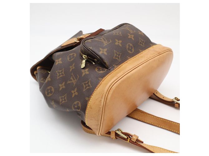 Borsa a tracolla Louis Vuitton Monogram Montsouris MM Marrone Beige - vista 5