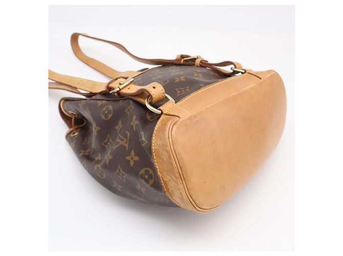 Borsa a tracolla Louis Vuitton Monogram Montsouris MM Marrone Beige - vista 6