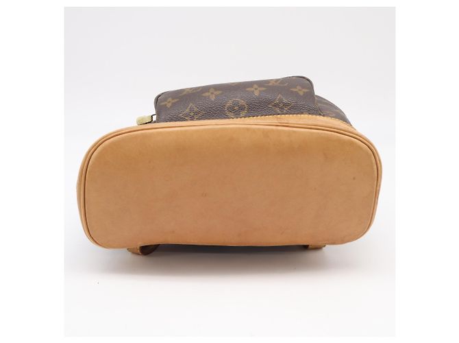 Borsa a tracolla Louis Vuitton Monogram Montsouris MM Marrone Beige - vista 7