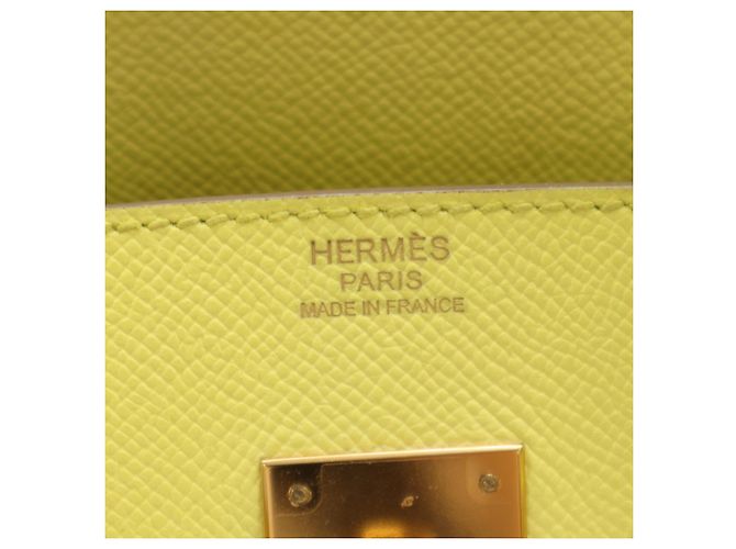 Hermès Borsa HERMES Birkin 30 in Veau Epsom Soufflé Giallo - vista 18