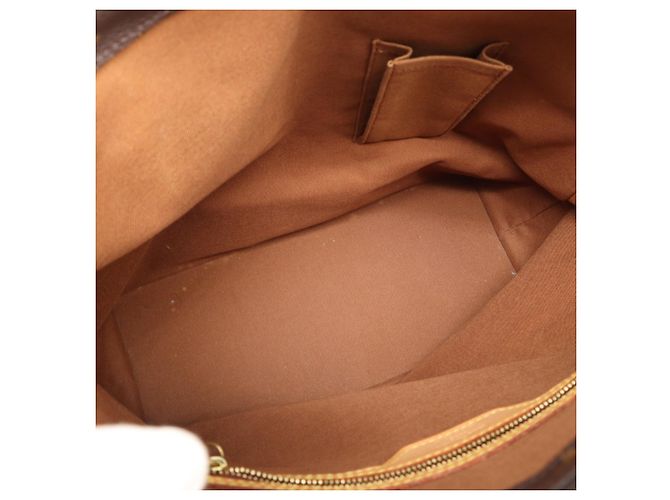Borsa Louis Vuitton Monogram Cabas Mezzo Marrone Beige - vista 12