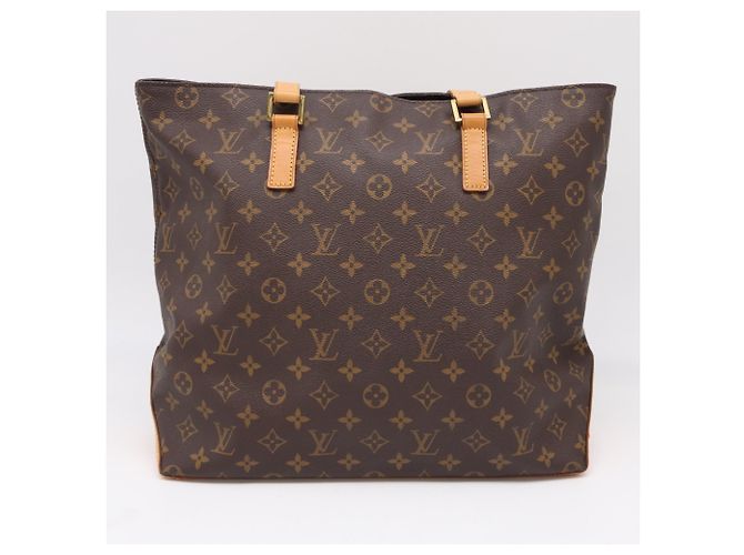 Borsa Louis Vuitton Monogram Cabas Mezzo Marrone Beige - vista 2