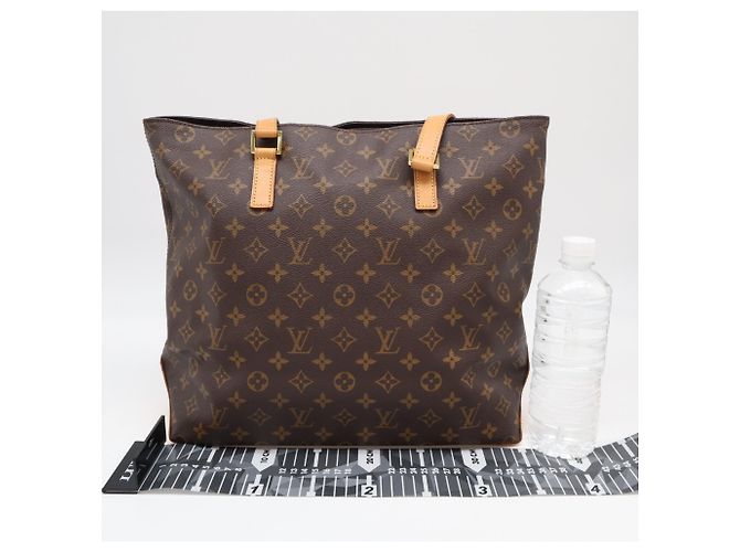 Borsa Louis Vuitton Monogram Cabas Mezzo Marrone Beige - vista 3