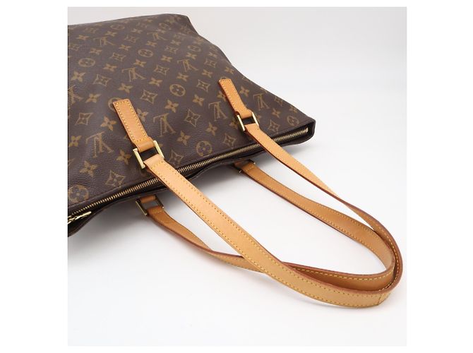 Borsa Louis Vuitton Monogram Cabas Mezzo Marrone Beige - vista 8