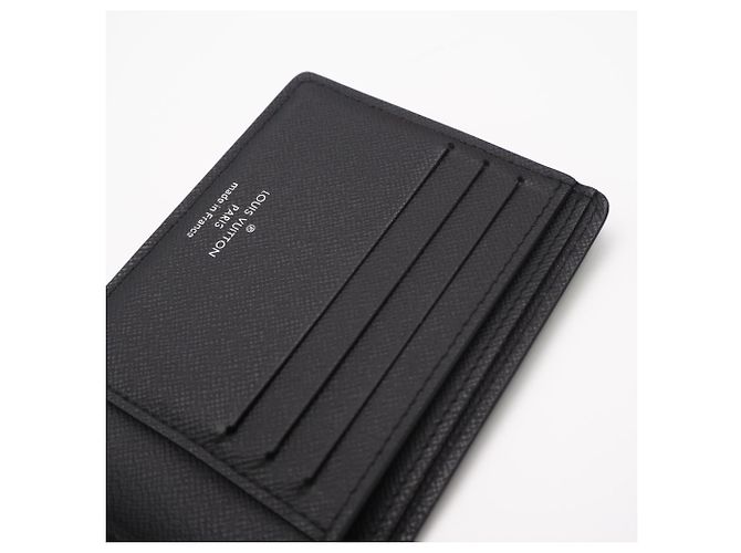 Louis Vuitton Epi Portefeuille Multiple Noir M67907 Bi-fold Wallet Nero Giallo - vista 14