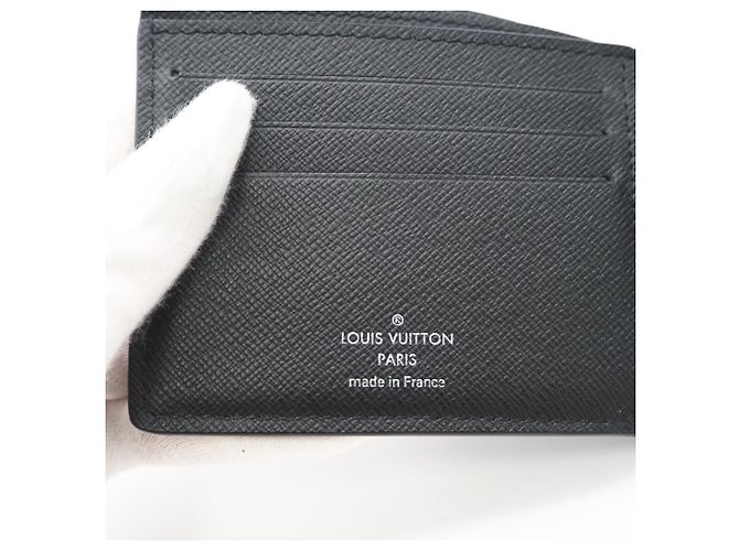 Louis Vuitton Epi Portefeuille Multiple Noir M67907 Bi-fold Wallet Nero Giallo - vista 16