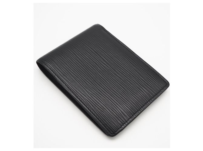 Louis Vuitton Epi Portefeuille Multiple Noir M67907 Bi-fold Wallet Nero Giallo - vista 2