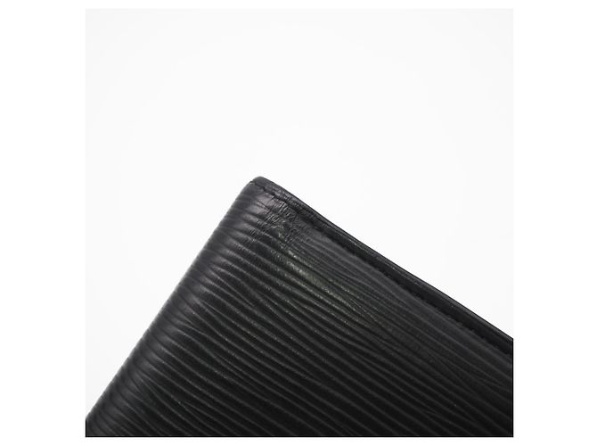 Louis Vuitton Epi Portefeuille Multiple Noir M67907 Bi-fold Wallet Nero Giallo - vista 5