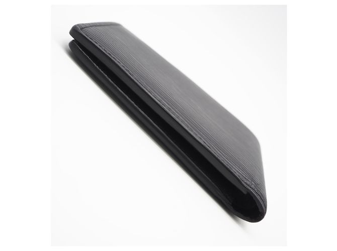 Louis Vuitton Epi Portefeuille Multiple Noir M67907 Bi-fold Wallet Nero Giallo - vista 7
