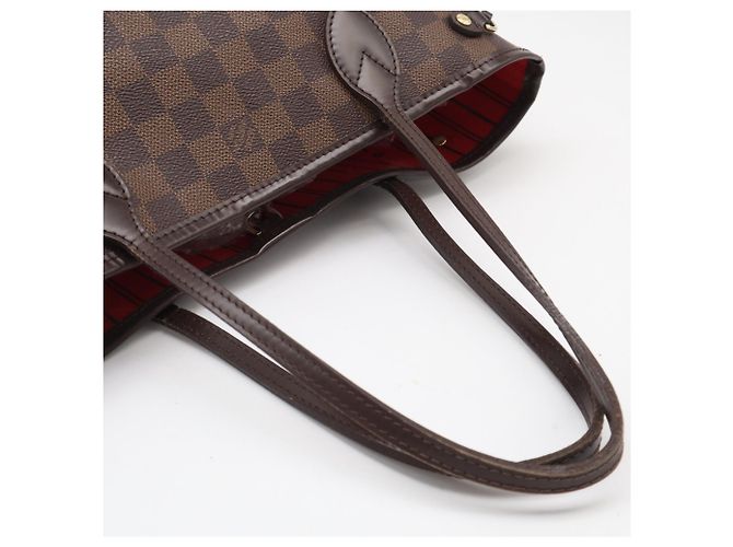 Borsa Louis Vuitton Damier Neverfull PM Marrone Beige - vista 10