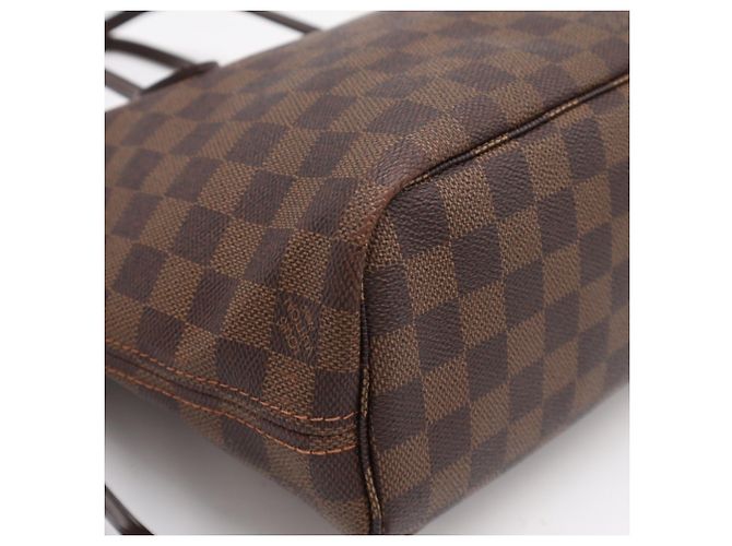 Borsa Louis Vuitton Damier Neverfull PM Marrone Beige - vista 12