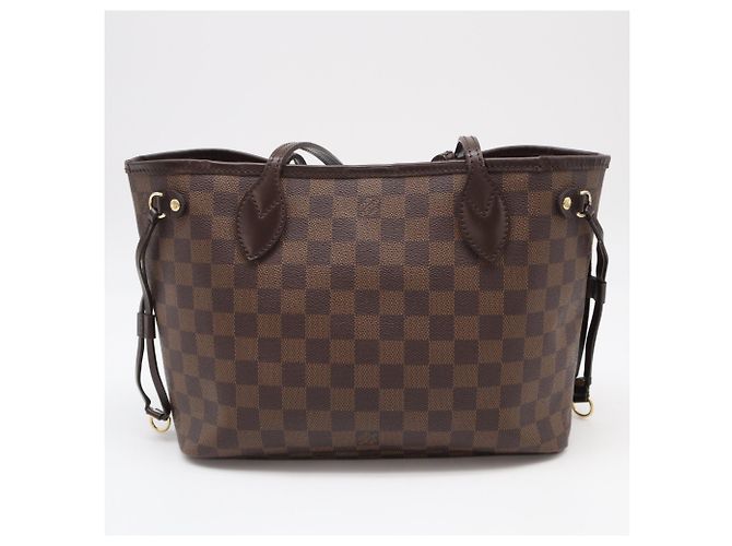 Borsa Louis Vuitton Damier Neverfull PM Marrone Beige - vista 2