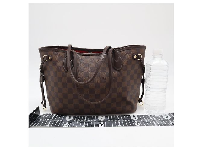 Borsa Louis Vuitton Damier Neverfull PM Marrone Beige - vista 3