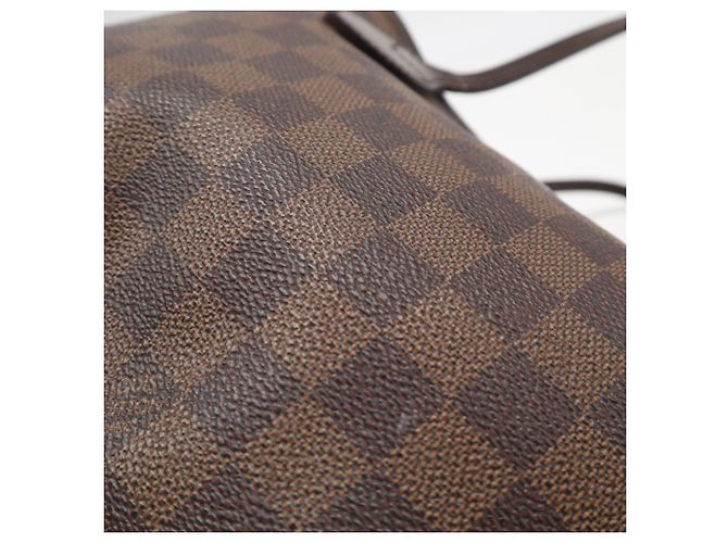 Borsa Louis Vuitton Damier Neverfull PM Marrone Beige - vista 4