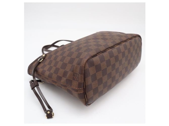 Borsa Louis Vuitton Damier Neverfull PM Marrone Beige - vista 5