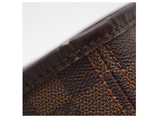 Borsa Louis Vuitton Damier Neverfull PM Marrone Beige - vista 9