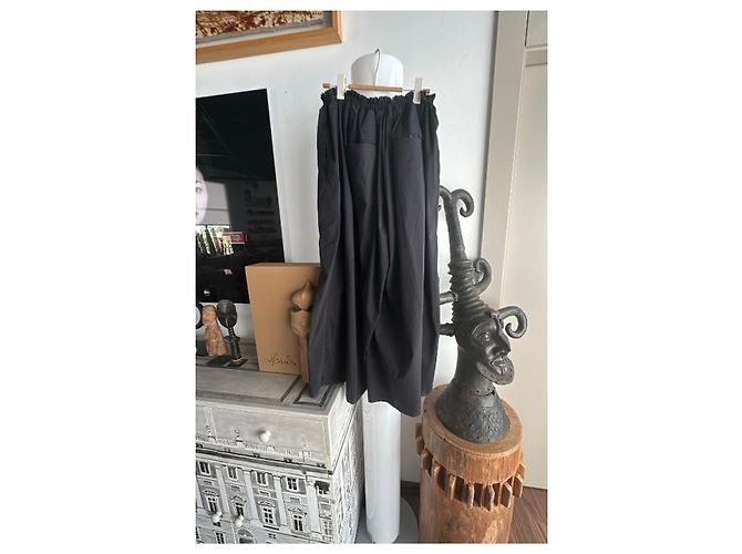 Il Gufo Pantalones negros anchos de algodon - vista 10