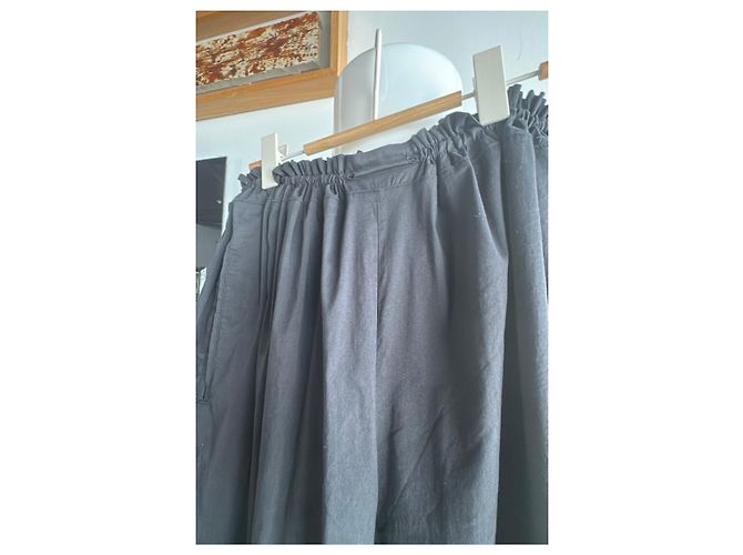 Il Gufo Pantalones negros anchos de algodon - vista 5