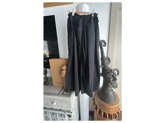 Il Gufo Pantalones negros anchos de algodon - vista 6