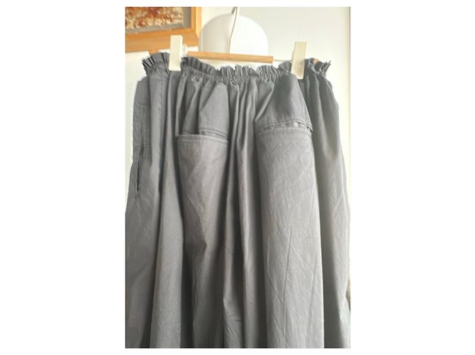 Il Gufo Pantalones negros anchos de algodon - vista 7