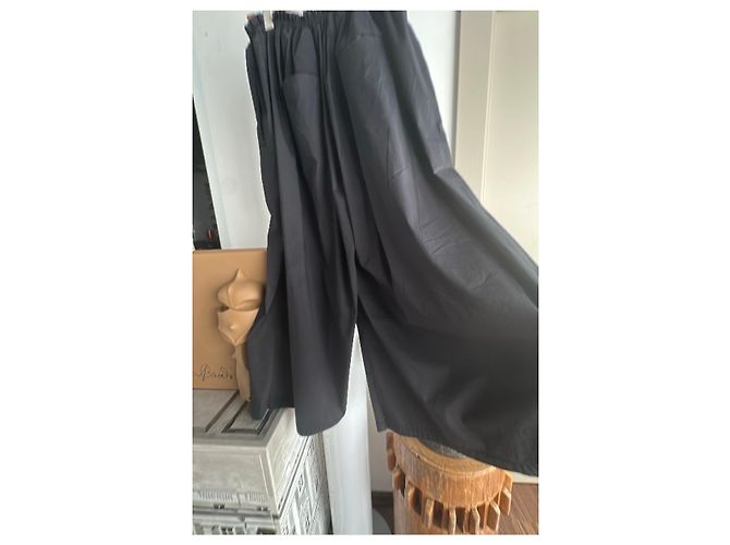Il Gufo Pantalones negros anchos de algodon - vista 8