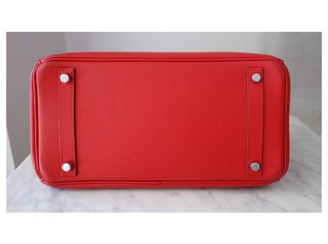 Hermès Hermes Birkin 30 Epsom Tasche Pink Rot - Ansicht 12
