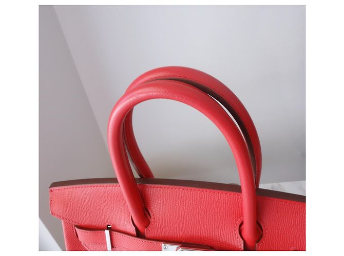 Hermès Hermes Birkin 30 Epsom Tasche Pink Rot - Ansicht 13