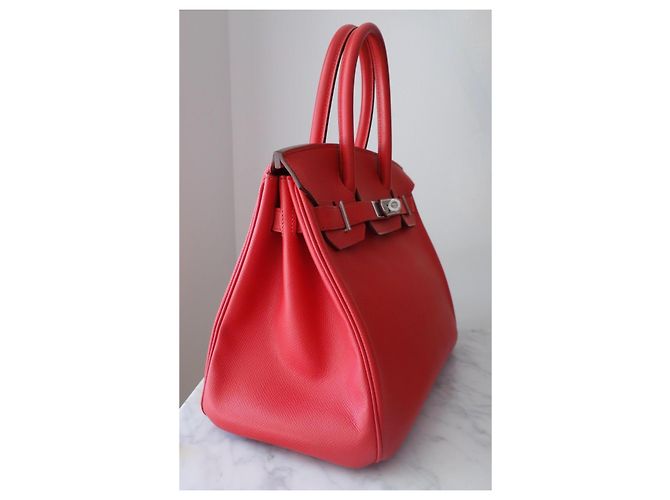 Hermès Hermes Birkin 30 Epsom Tasche Pink Rot - Ansicht 3