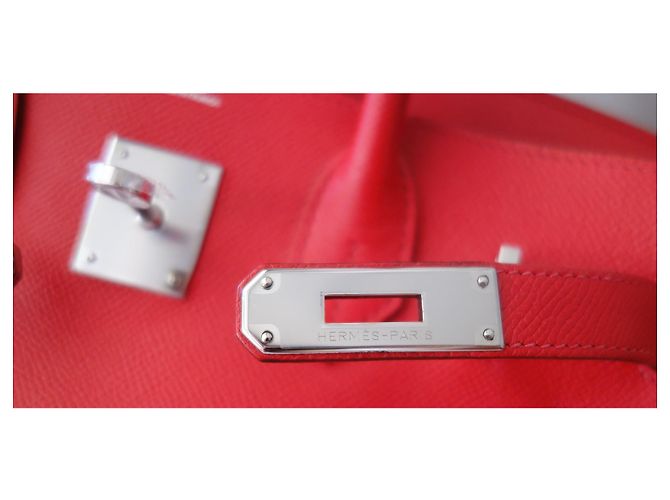 Hermès Hermes Birkin 30 Epsom Tasche Pink Rot - Ansicht 8