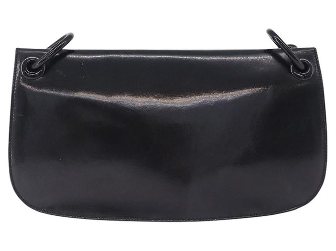 Prada Borsa a tracolla in pelle con catena Medium Nero - vista 2