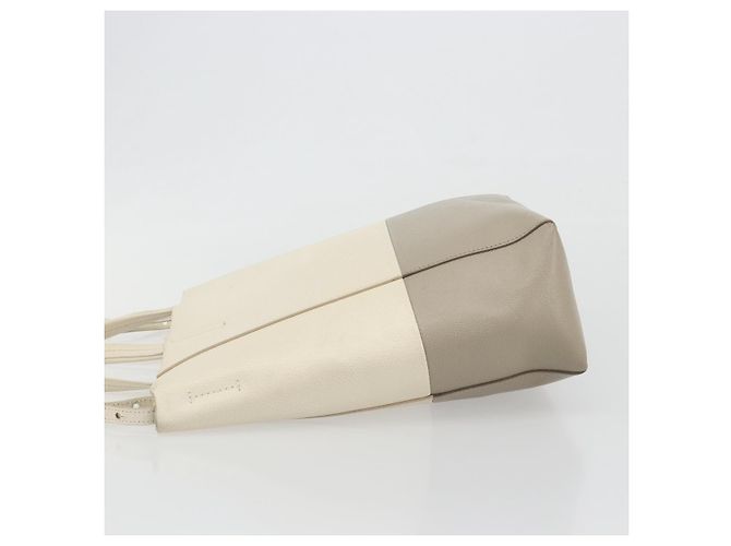 Céline Celine Vertical Bi-Cabas Tote Leather Small Beige - vista 4