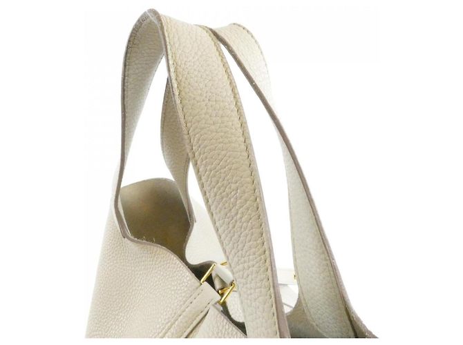 Hermès Hermes Picotin Lock MM Handtasche Weiß - Ansicht 7