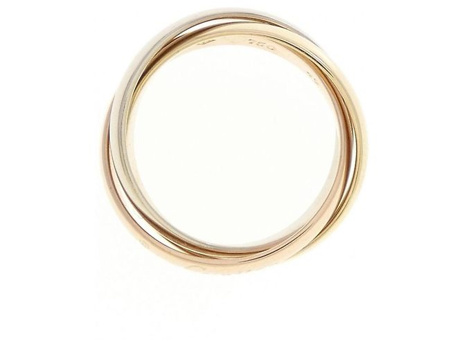 Anello Cartier Trinity in oro bianco oro giallo e oro rosa 18K - vista 2