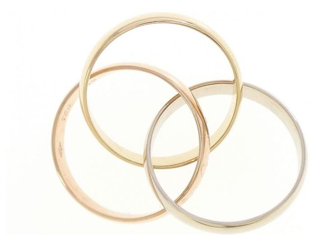Anello Cartier Trinity in oro bianco oro giallo e oro rosa 18K - vista 3