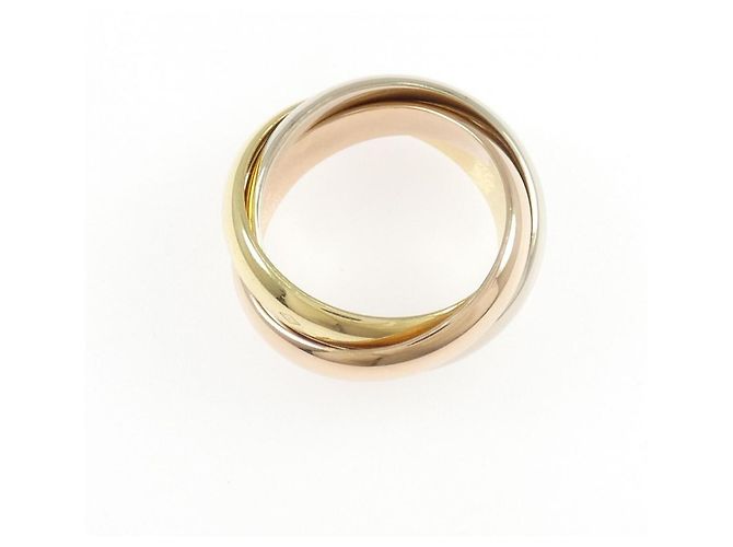 Anello Cartier Trinity in oro rosa bianco e giallo 18K - vista 2