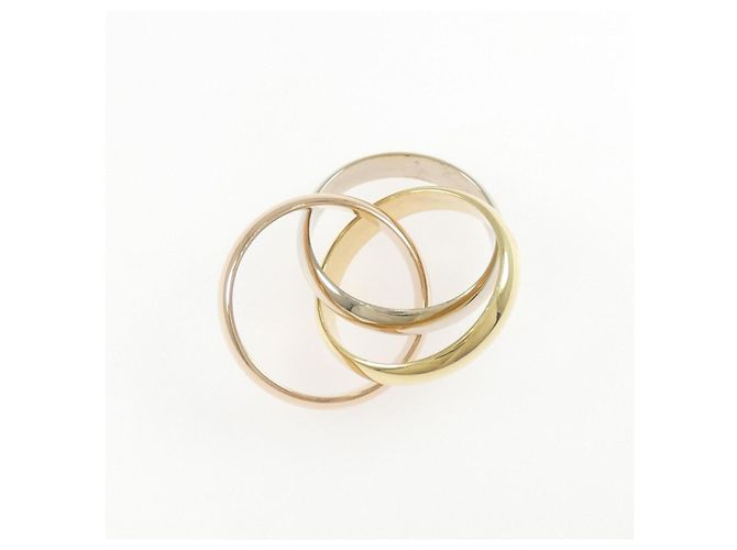 Anello Cartier Trinity in oro rosa bianco e giallo 18K - vista 3