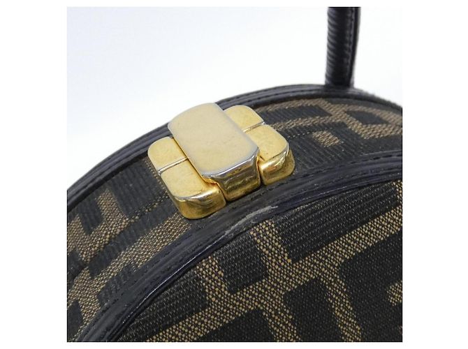 Borsa a mano Fendi in tela marrone - vista 3